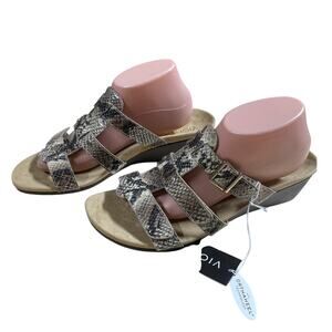 Vionic 381 Radia Women's Snake Skin Open Toe Wedge Sandal Sz 11 New Without Box
